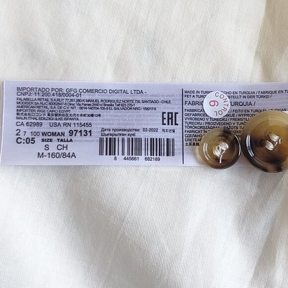 MANGO Holborn Floral Linen Blazer Oversized Cottage Praire Coquette Small NWT - Picture 13 of 14